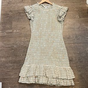 Veronica beard gingham plaid mini dress